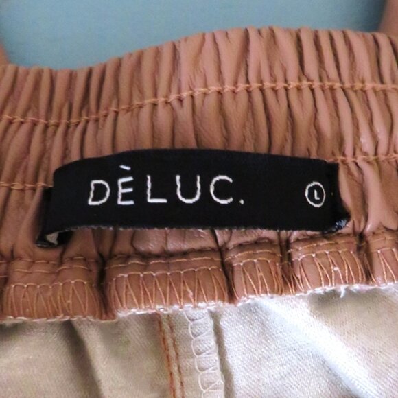 Deluc Fleetwood Nougat‎ Faux Leather Crop Pants - Picture 10 of 12